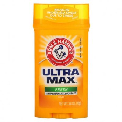 Arm & Hammer, UltraMax, твердый дезодорант-антиперспирант для мужчин, аромат «Свежесть», 73 г (2,6 унции) / Мужской дезодорант | Аптека | V4.Ru: Маркетплейс