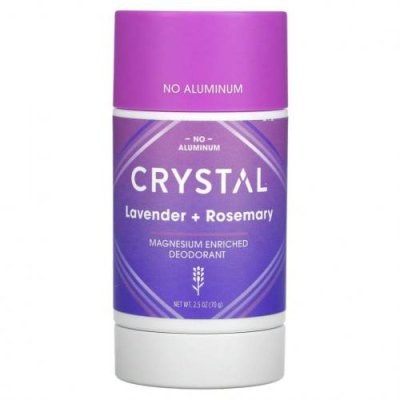 Crystal Body Deodorant, Обогащенный магнием дезодорант, лаванда и розмарин, 70 г (2,5 унции) / Дезодоранты | Аптека | V4.Ru: Маркетплейс