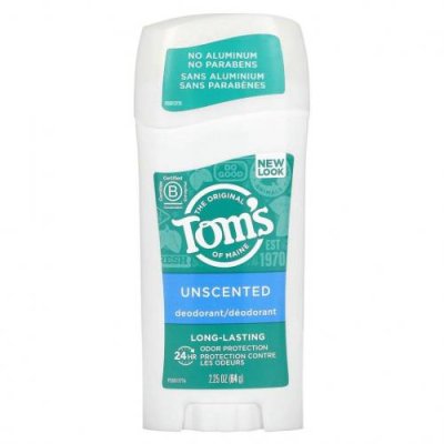 Tom's of Maine, натуральный дезодорант длительного действия, без запаха, 64 г (2,25 унции) / Дезодоранты | Аптека | V4.Ru: Маркетплейс