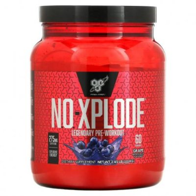 BSN, N.O.-Xplode, Legendary Pre-Workout, со вкусом винограда, 1,11 кг (2,45 фунта) / Стимуляторы | Аптека | V4.Ru: Маркетплейс