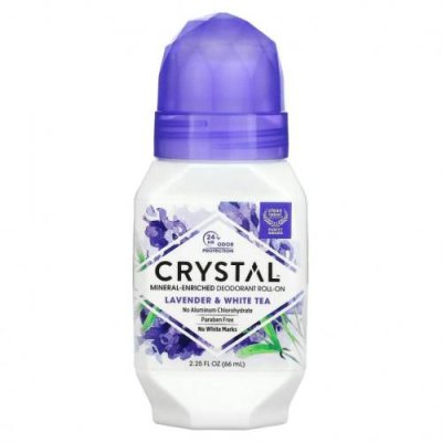 Crystal Body Deodorant, Натуральный шариковый дезодорант с лавандой и белым чаем, 2,25 жидкой унции (66 мл) / Дезодоранты | Аптека | V4.Ru: Маркетплейс