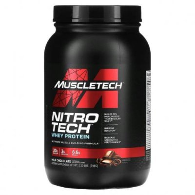 Muscletech, серия Performance, Nitro Tech, основной источник сывороточных пептидов и изолята, вкус молочного шоколада, 998 г (2,20 фунта) / Сывороточные белковые смеси | Аптека | V4.Ru: Маркетплейс