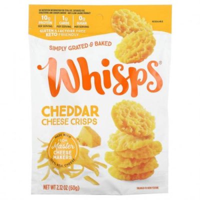 Whisps, Cheddar Cheese Crisps , 2.12 oz (60 g) / Закуски | Аптека | V4.Ru: Маркетплейс