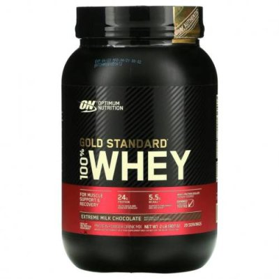 Optimum Nutrition, Gold Standard 100% Whey, протеиновая сыворотка со вкусом молочного шоколада, 907 г (2 фунта) / Сывороточные белковые смеси | Аптека | V4.Ru: Маркетплейс