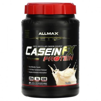 ALLMAX Nutrition, CaseinFX, 100%-ный казеиновый мицеллярный протеин, ваниль, 907 г / Мицеллярный казеиновый протеин | Аптека | V4.Ru: Маркетплейс