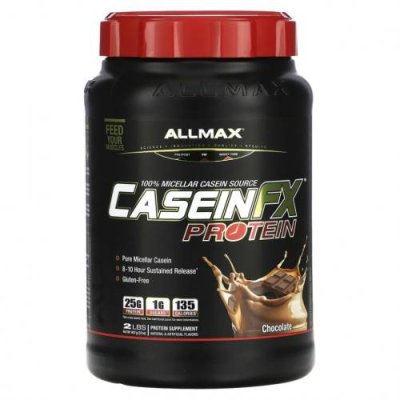 ALLMAX Nutrition, CaseinFX, 100%-ный казеиновый мицеллярный протеин, шоколад, 2 фунта (907 г) / Мицеллярный казеиновый протеин | Аптека | V4.Ru: Маркетплейс