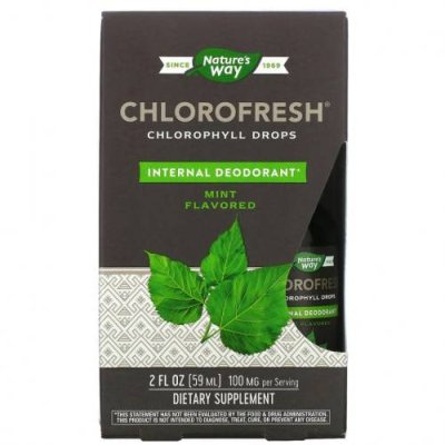 Nature's Way, Chlorofresh, капли с хлорофиллом, мята, 59 мл (2 жидк. Унции) / Хлорофилл | Аптека | V4.Ru: Маркетплейс