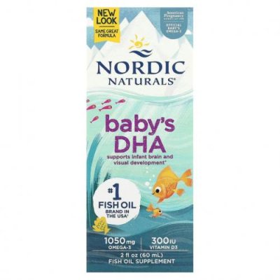 Nordic Naturals, докозагексаеновая кислота (ДГК) с витамином D3 для детей, 1050 мг, 60 мл (2 жидк. унции) / ДГК и омега для детей | Аптека | V4.Ru: Маркетплейс