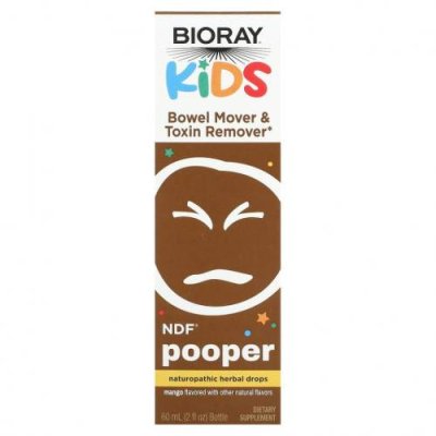 Bioray, Kids, NDF Pooper, средство для очищения кишечника и удаления токсинов, манго, 60 мл (2 жидк. унции) / Здоровье детей | Аптека | V4.Ru: Маркетплейс