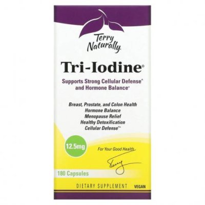 Terry Naturally, Tri-Iodine, 12,5 мг, 180 капсул / Йод | Аптека | V4.Ru: Маркетплейс