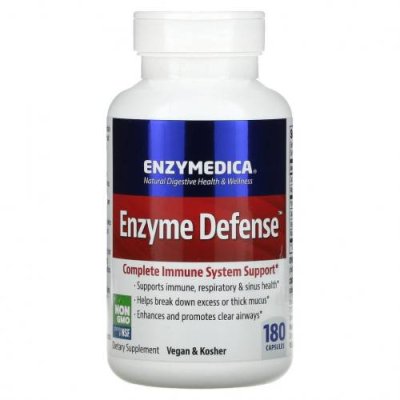 Enzymedica, Enzyme Defense, 180 капсул / Пищеварительные ферменты | Аптека | V4.Ru: Маркетплейс