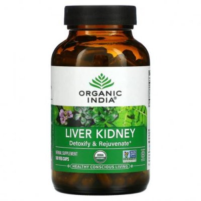 Organic India, Liver Kidney, 180 вегетарианских капсул / Препараты для печени | Аптека | V4.Ru: Маркетплейс