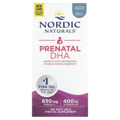 Nordic Naturals, Prenatal DHA, пренатальная ДГК, без добавок, 180 капсул / Препараты для беременных и родивших женщин | Аптека | V4.Ru: Маркетплейс