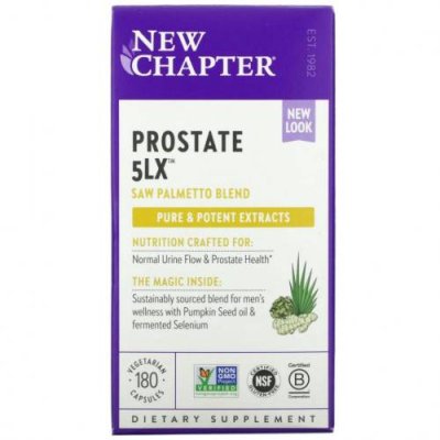 New Chapter, Prostate 5LX, 180 вегетарианских капсул / Предстательная железа | Аптека | V4.Ru: Маркетплейс