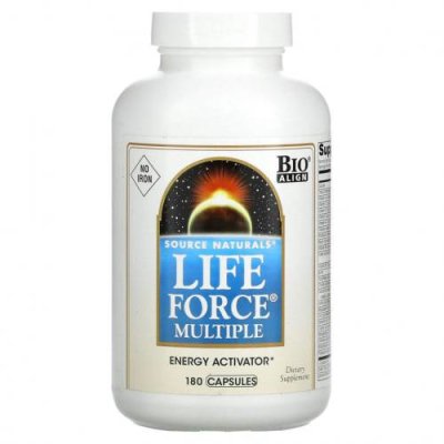 Source Naturals, Life Force Multiple, без железа, 180 капсул / Мультивитамины | Аптека | V4.Ru: Маркетплейс