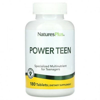 NaturesPlus, Power Teen, мультивитамины и минералы для подростков, 180 таблеток / Детские мультивитамины | Аптека | V4.Ru: Маркетплейс