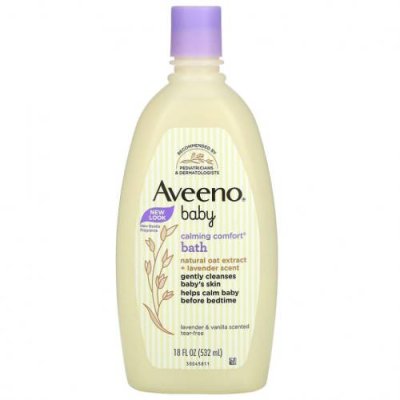 Aveeno, Baby, Calming Comfort Bath, с лавандой и ванилью, 532 мл (18 жидких унций) / Средство для купания и гель для душа для малышей | Аптека | V4.Ru: Маркетплейс