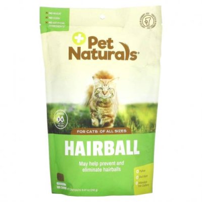 Pet Naturals of Vermont, комок шерсти для кошек, 160 жевательных таблеток, 240 г (8,46 унции) / Уход за волосами для питомцев | Аптека | V4.Ru: Маркетплейс