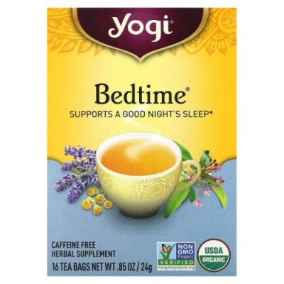 Yogi Tea, Bedtime, без кофеина, 16 чайных пакетиков, 24 г (85 унций) / Лечебные чаи | Аптека | V4.Ru: Маркетплейс