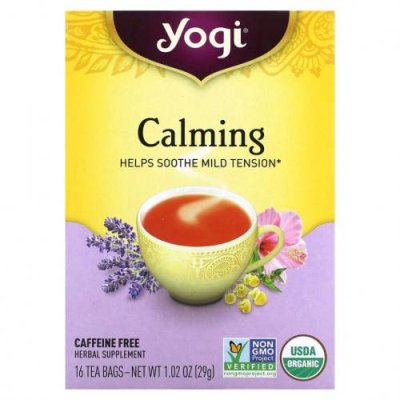 Yogi Tea, Calming, без кофеина, 16 чайных пакетиков, 29 г (1,02 унций) / Лечебные чаи | Аптека | V4.Ru: Маркетплейс