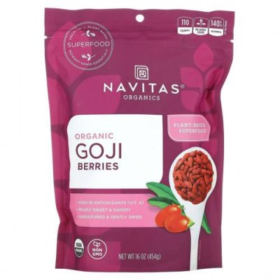 Navitas Organics, Органические ягоды годжи, 16 унц. (454 г) / Ягоды годжи | Аптека | V4.Ru: Маркетплейс