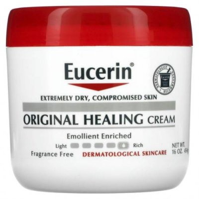 Eucerin, оригинальный заживляющий крем для очень сухой и поврежденной кожи, без отдушек, 454 г (16 унций) / Лосьон | Аптека | V4.Ru: Маркетплейс