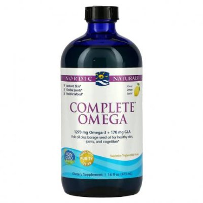 Nordic Naturals, Complete Omega, лимон, 473 мл (16 жидких унций) / Незаменимые жирные кислоты, комбинации омега-3, -6 и -9 | Аптека | V4.Ru: Маркетплейс