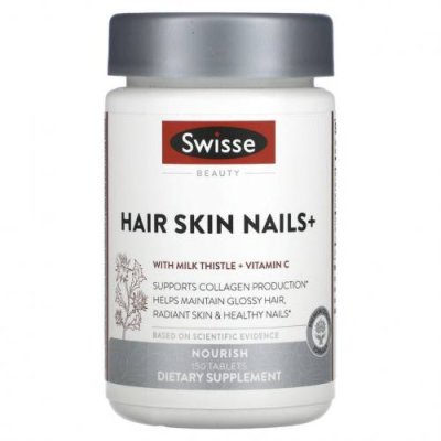 Swisse, Ultiboost, добавка для здоровья волос, кожи и ногтей Hair Skin Nails+, 150 таблеток / Препараты для волос, кожи и ногтей | Аптека | V4.Ru: Маркетплейс