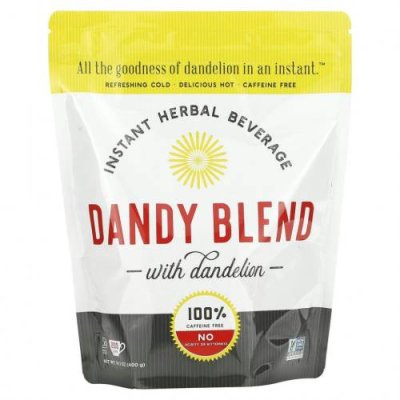 Dandy Blend, Растворимый травяной напиток с одуванчиком, без кофеина, 400 г (14,1 унции) / Травяные заменители кофе | Аптека | V4.Ru: Маркетплейс