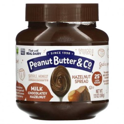 Peanut Butter & Co., Спред из фундука, молочный шоколад и фундук, 369 г (13 унций) / Фундук | Аптека | V4.Ru: Маркетплейс