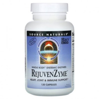 Source Naturals, RejuvenZyme, 120 капсул / Кости, суставы и хрящи | Аптека | V4.Ru: Маркетплейс