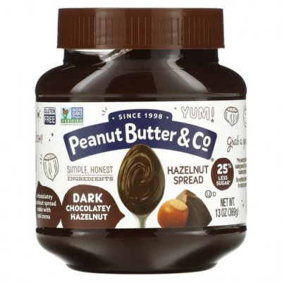 Peanut Butter & Co., Спред из фундука, темный шоколад и фундук, 369 г (13 унций) / Фундук | Аптека | V4.Ru: Маркетплейс