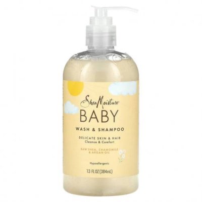 SheaMoisture, Детское мыло и шампунь, с маслом босвеллия и с миррой, 13 жид.унц. (384 мл) / Шампунь и средство для купания все в одном | Аптека | V4.Ru: Маркетплейс