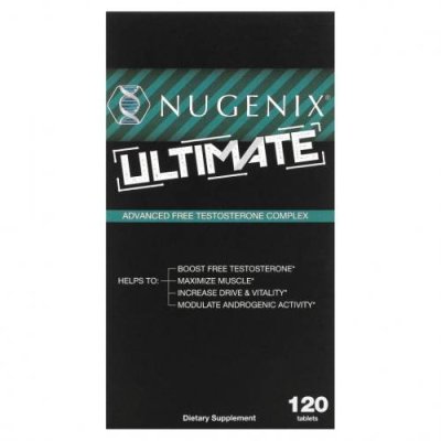 Nugenix, Ultimate, улучшенный комплекс свободного тестостерона, 120 таблеток / Тестостерон | Аптека | V4.Ru: Маркетплейс