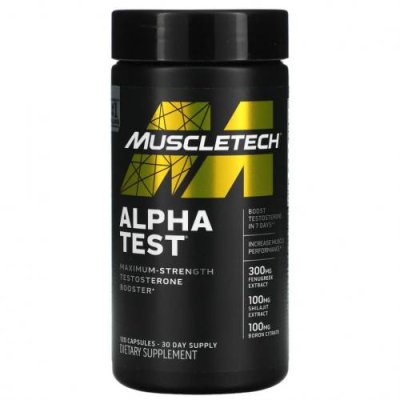 Muscletech, Alpha Test, 120 капсул / Тестостерон | Аптека | V4.Ru: Маркетплейс