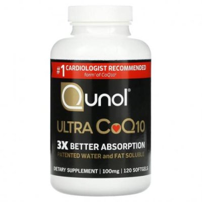 Qunol, Ultra CoQ10, 100 ml, 120 Softgels / Коэнзим Q10 (CoQ10) | Аптека | V4.Ru: Маркетплейс