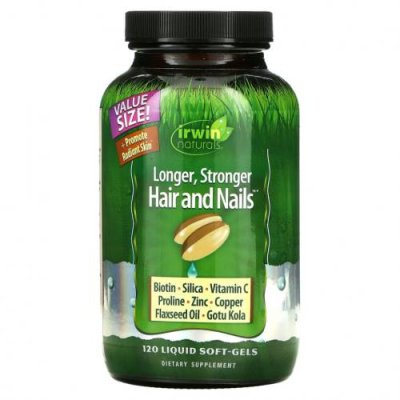 Irwin Naturals, Healthy Skin Hair Plus Nails, 120 мягких желатиновых капсул с жидкостью / Препараты для волос, кожи и ногтей | Аптека | V4.Ru: Маркетплейс