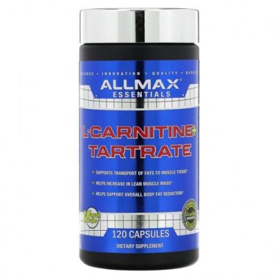 ALLMAX Nutrition, L-карнитин и тартрат, 120 капсул / L-карнитин | Аптека | V4.Ru: Маркетплейс