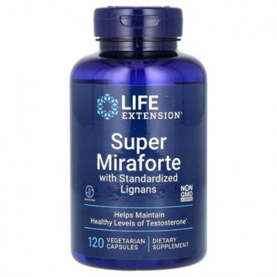 Life Extension, Super Miraforte со стандартизированными лигнанами, 120 вегетарианских капсул / Тестостерон | Аптека | V4.Ru: Маркетплейс