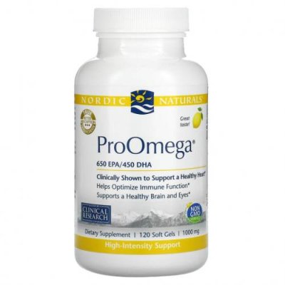 Nordic Naturals, ProOmega, лимон, 1000 мг, 120 мягких таблеток / Рыбий жир омега-3 | Аптека | V4.Ru: Маркетплейс