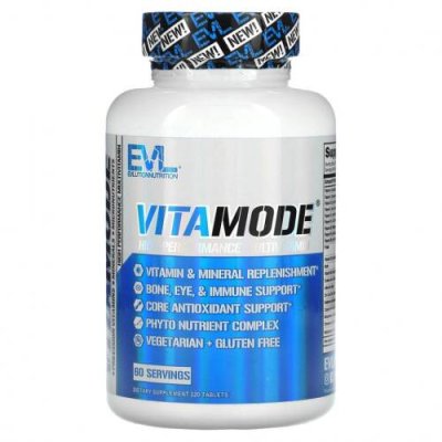 EVLution Nutrition, VitaMode, высокоэффективные мультивитамины, 120 таблеток / Мультивитамины, физическая активность | Аптека | V4.Ru: Маркетплейс