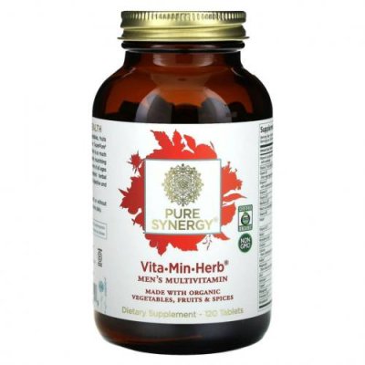 Pure Synergy, Vita·Min·Herb, мультивитамины для мужчин, 120 таблеток / Мужские мультивитамины | Аптека | V4.Ru: Маркетплейс