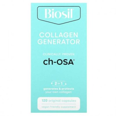 BioSil by Natural Factors, ch-OSA Advanced Collagen Generator, улучшенный источник коллагена, 120 вегетарианских капсул / Диоксид кремния и ортокремниевая кислота | Аптека | V4.Ru: Маркетплейс