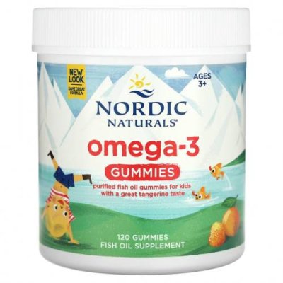 Nordic Naturals, Nordic Omega-3, лакомства со вкусом мандарина, 41 мг, 120 жевательных мармеладок / ДГК и омега для детей | Аптека | V4.Ru: Маркетплейс