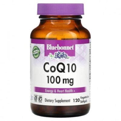 Bluebonnet Nutrition, CoQ10, 100 мг, 120 желатиновых капсул / Коэнзим Q10 (CoQ10) | Аптека | V4.Ru: Маркетплейс