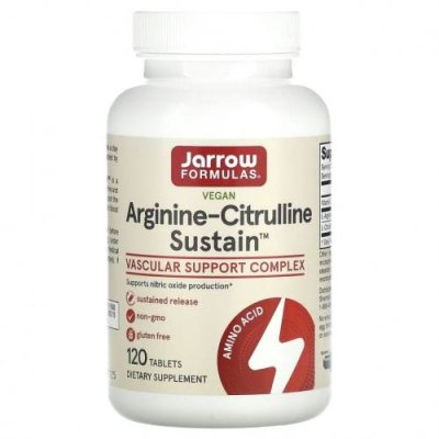 Jarrow Formulas, Arginine-Citrulline Sustain, аргинин и цитруллин, 120 таблеток / L-аргинин | Аптека | V4.Ru: Маркетплейс