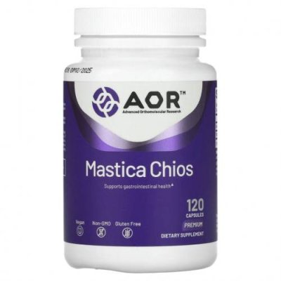 Advanced Orthomolecular Research AOR, Mastica Chios, мастика с острова Хиос, 400 мг, 120 вегетарианских капсул / Мастиковая смола | Аптека | V4.Ru: Маркетплейс