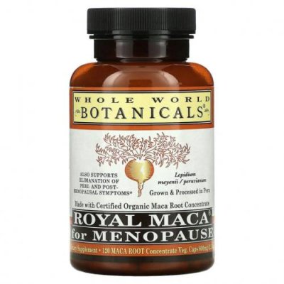 Whole World Botanicals, Royal Maca®, королевская мака для приема при менопаузе, 500 мг, 120 вегетарианских капсул / Мака | Аптека | V4.Ru: Маркетплейс