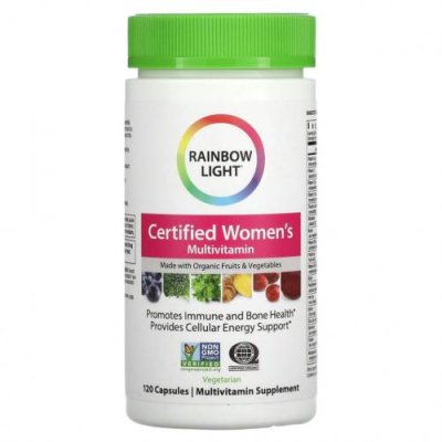 Rainbow Light, Сертифицированный Women's Multivitamin, 120 вегетарианских капсул / Женские мультивитамины | Аптека | V4.Ru: Маркетплейс