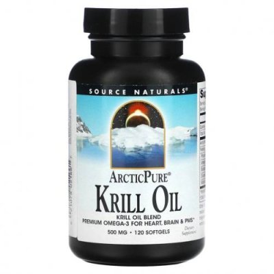 Source Naturals, ArcticPure, масло криля, 500 мг, 120 капсул / Масло криля | Аптека | V4.Ru: Маркетплейс